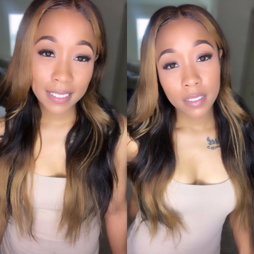 Ombre Two Tone Wavy 360 Lace Full Lace Human Hair